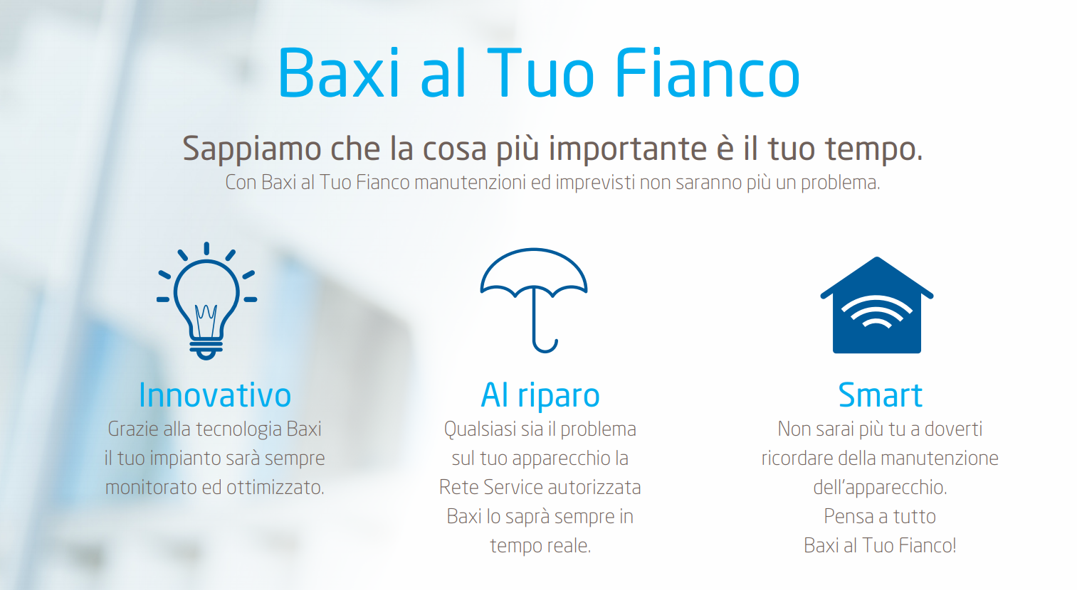 Baxi al Tuo Fianco — servizio di monitoraggio remoto innovativo, smart e al riparo